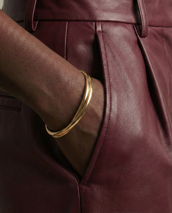 bransoletka Bloom bangle srebro 925 pozłacana 18K detal